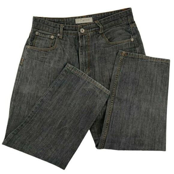 PJ Mark Jeans Men's Size 38X32 Relaxed Fit Straight Leg Medium Wash Black Denim - Picture 4 of 9